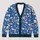 Blue Floral Garden Motif for Everyday Layering and Relaxed Weekend Style Outfits All-over Print Knitted Cardigan - 1