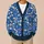 Blue Floral Garden Motif for Everyday Layering and Relaxed Weekend Style Outfits All-over Print Knitted Cardigan - 6
