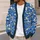 Blue Floral Garden Motif for Everyday Layering and Relaxed Weekend Style Outfits All-over Print Knitted Cardigan - 5