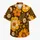 Retro Orange Daisy Garden for Beach Vacations and Disco Weekends, Men's Resort Style Hawaiian Shirt - 7