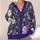 Purple Wildflower Meadow With Painterly Blooms For Relaxed Autumn Weekend Layering All-over Print Knitted Cardigan - 4