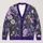 Purple Wildflower Meadow With Painterly Blooms For Relaxed Autumn Weekend Layering All-over Print Knitted Cardigan - 1