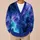 Indigo Nebula Cosmos for Autumn Layering and Vacation Evenings, Women's Celestial Style All-over Print Knitted Cardigan - 6