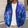 Indigo Nebula Cosmos for Autumn Layering and Vacation Evenings, Women's Celestial Style All-over Print Knitted Cardigan - 5