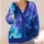 Indigo Nebula Cosmos for Autumn Layering and Vacation Evenings, Women's Celestial Style All-over Print Knitted Cardigan - 4