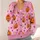 Pink Jack-O'-Lantern Stars For Autumn Parties, Cozy Layering, And Fall Vacations All-over Print Knitted Cardigan - 4