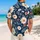 Cream Daisy Blossoms with Navy Foliage for Resort Vacations, Cruises, and Summer Getaways Hawaiian Shirt - 2