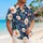 Cream Daisy Blossoms with Navy Foliage for Resort Vacations, Cruises, and Summer Getaways Hawaiian Shirt - 6
