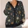 Rustic Star Motif In Charcoal And Amber For Autumn Layering And Weekend Travel Women All-over Print Knitted Cardigan - 4