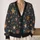Rustic Star Motif In Charcoal And Amber For Autumn Layering And Weekend Travel Women All-over Print Knitted Cardigan - 2