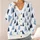 Blue Evergreen Trees and Snow Dots for Winter Gatherings and Cozy Everyday Style for Women All-over Print Knitted Cardigan - 4