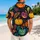 Jack-O'-Lantern Bats and Tropical Night Shapes for Halloween Festivities for Adults Hawaiian Shirt - 2