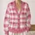 Soft Pink Windowpane Plaid Layers For Everyday Spring Style And Weekend Gifting All-over Print Knitted Cardigan - 2