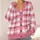 Soft Pink Windowpane Plaid Layers For Everyday Spring Style And Weekend Gifting All-over Print Knitted Cardigan - 4