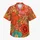 Retro Floral Burst in Coral and Teal for Resort Getaways and Weekend Street Style Hawaiian Shirt - 7