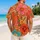 Retro Floral Burst in Coral and Teal for Resort Getaways and Weekend Street Style Hawaiian Shirt - 2