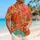 Retro Floral Burst in Coral and Teal for Resort Getaways and Weekend Street Style Hawaiian Shirt - 6