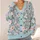 Pastel Dogwood Blossoms on Sky Blue for Spring Layering, Feminine Everyday Style All-over Print Knitted Cardigan - 4