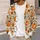 Women's Pumpkin Flower Jack-O-Lanterns for Autumn Layering and Halloween Gatherings All-over Print Knitted Cardigan - 5