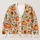 Women's Pumpkin Flower Jack-O-Lanterns for Autumn Layering and Halloween Gatherings All-over Print Knitted Cardigan - 1