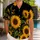 Sunflower Garden Botanical Style for Tropical Vacations and Summer Resort Wear Men Hawaiian Shirt - 1