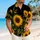 Sunflower Garden Botanical Style for Tropical Vacations and Summer Resort Wear Men Hawaiian Shirt - 6