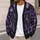 Purple Villain Silhouettes for Halloween Park Nights and Spooky Season Style All-over Print Knitted Cardigan - 5