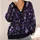 Purple Villain Silhouettes for Halloween Park Nights and Spooky Season Style All-over Print Knitted Cardigan - 4