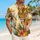 Regal Bengal Tiger Portrait with Crown K Motif for Summer Resort Style and Vacation Wear Hawaiian Shirt - 6