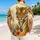 Regal Bengal Tiger Portrait with Crown K Motif for Summer Resort Style and Vacation Wear Hawaiian Shirt - 2