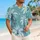 Teal Palm Frond Motifs for Relaxed Resort Weekends and Island Vacations for Stylish Men Hawaiian Shirt - 6