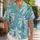 Teal Palm Frond Motifs for Relaxed Resort Weekends and Island Vacations for Stylish Men Hawaiian Shirt - 1