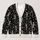 Dancing Skeletons And Crescent Moons For Halloween Nights And Everyday Goth Style Fans All-over Print Knitted Cardigan - 1