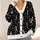 Dancing Skeletons And Crescent Moons For Halloween Nights And Everyday Goth Style Fans All-over Print Knitted Cardigan - 4
