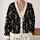 Dancing Skeletons And Crescent Moons For Halloween Nights And Everyday Goth Style Fans All-over Print Knitted Cardigan - 2