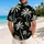 White Palm Tree Motifs for Beach Holidays and Island Getaways for Men’s Summer Travel Hawaiian Shirt - 2