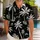 White Palm Tree Motifs for Beach Holidays and Island Getaways for Men’s Summer Travel Hawaiian Shirt - 1