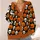 Halloween Pumpkin and Skull Faces for Spooky October Outings and Festive Seasonal Style All-over Print Knitted Cardigan - 4