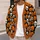 Halloween Pumpkin and Skull Faces for Spooky October Outings and Festive Seasonal Style All-over Print Knitted Cardigan - 5