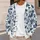 Navy Spiral Rose Motif For Everyday Layering, Office Style, And Weekend Outings For Women All-over Print Knitted Cardigan - 5