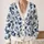 Navy Spiral Rose Motif For Everyday Layering, Office Style, And Weekend Outings For Women All-over Print Knitted Cardigan - 2