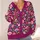 Bright Folk Floral Blooms for Colorful Everyday Layering and Women's Casual Style All-over Print Knitted Cardigan - 4