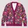 Bright Folk Floral Blooms for Colorful Everyday Layering and Women's Casual Style All-over Print Knitted Cardigan - 1