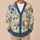 Blue Florals and Golden Pumpkins for Autumn Gatherings and Everyday Layering for Women All-over Print Knitted Cardigan - 6