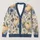 Blue Florals and Golden Pumpkins for Autumn Gatherings and Everyday Layering for Women All-over Print Knitted Cardigan - 1