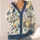Blue Florals and Golden Pumpkins for Autumn Gatherings and Everyday Layering for Women All-over Print Knitted Cardigan - 4