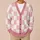 Blush Pink Gingham Checks for Everyday Layering and Workwear Style for Modern Women All-over Print Knitted Cardigan - 6