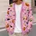 Pink Halloween Bats Pumpkins And Bows For Festive Autumn Gatherings And Parties Women All-over Print Knitted Cardigan - 5