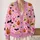 Pink Halloween Bats Pumpkins And Bows For Festive Autumn Gatherings And Parties Women All-over Print Knitted Cardigan - 2