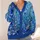 Blue Wildflower Meadow Blooms for Vacation Dates and Relaxed Autumn Layering Style All-over Print Knitted Cardigan - 4